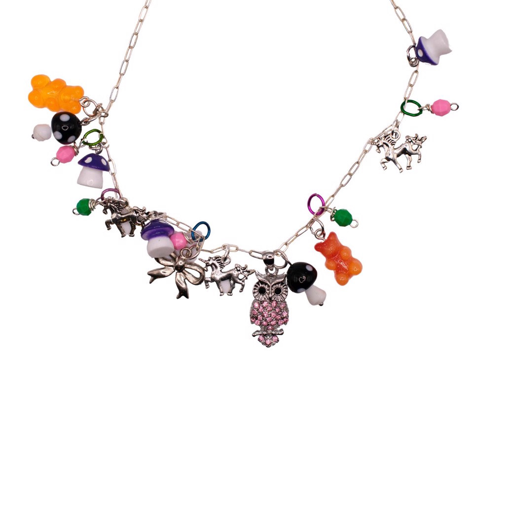 Mushroom Charm Necklace by Debra Nevin