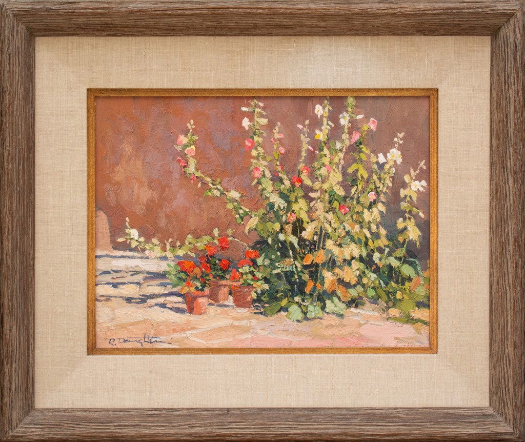 Hollyhock by Robert Daughters (1929-2013)