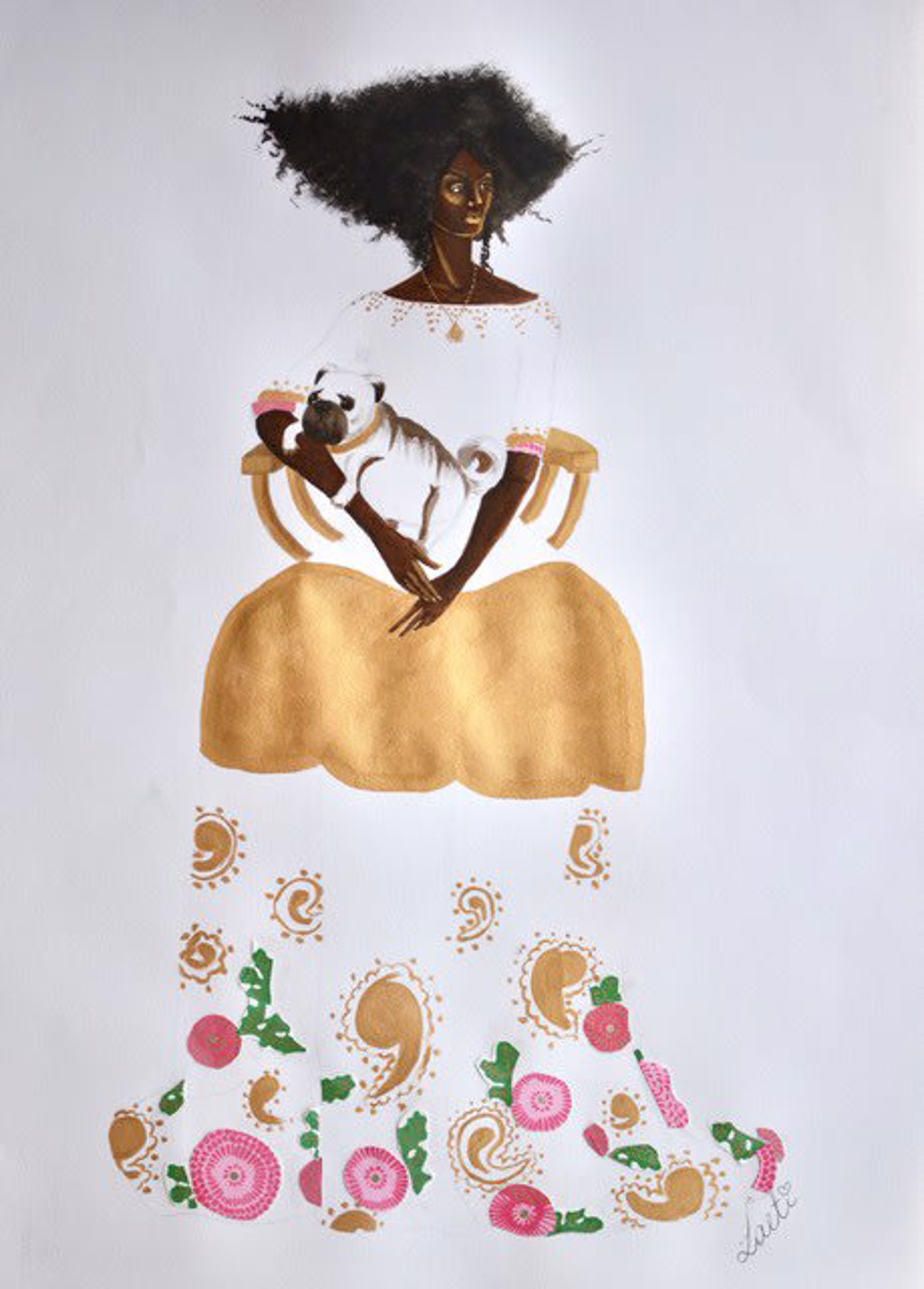 Lady with a Lapdog by Laetitia Adam-Rabel