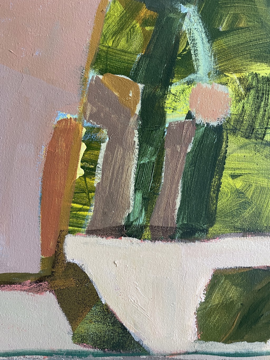 Flowers with Table and Chair by Rachael Van Dyke