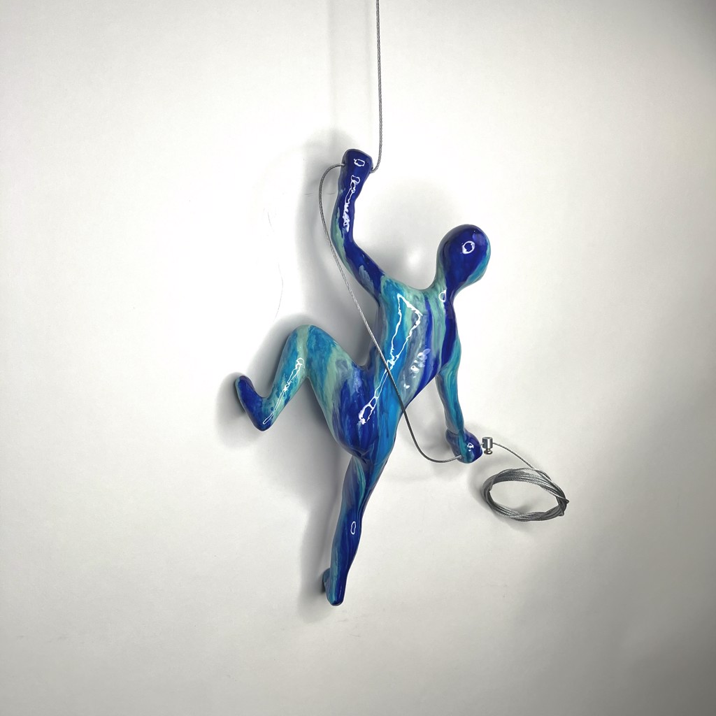 Male Climber 29-BS ~ Position 29 in Color Blue Swirl by Ancizar Marin