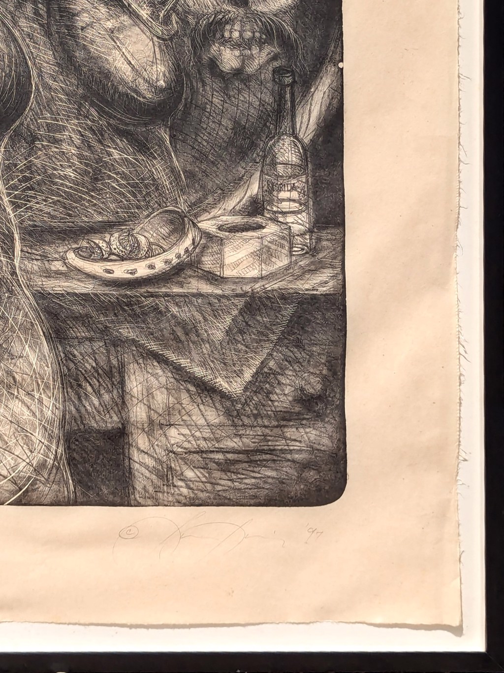 "Abuela" Modern Black and White Figurative Nude Lithograph Ed 5/100 by Luis Jimenez