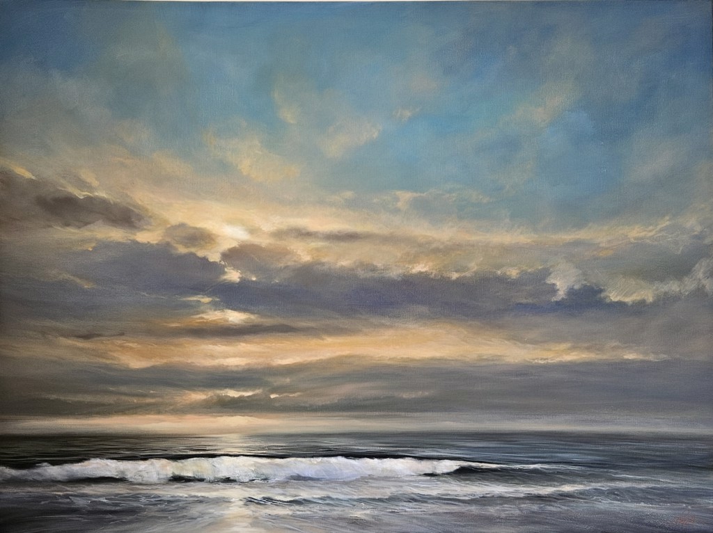 雲海洋次★陽光と雲★真作★油彩★ Soft Sea by Joanne Parent | Portland Art Gallery