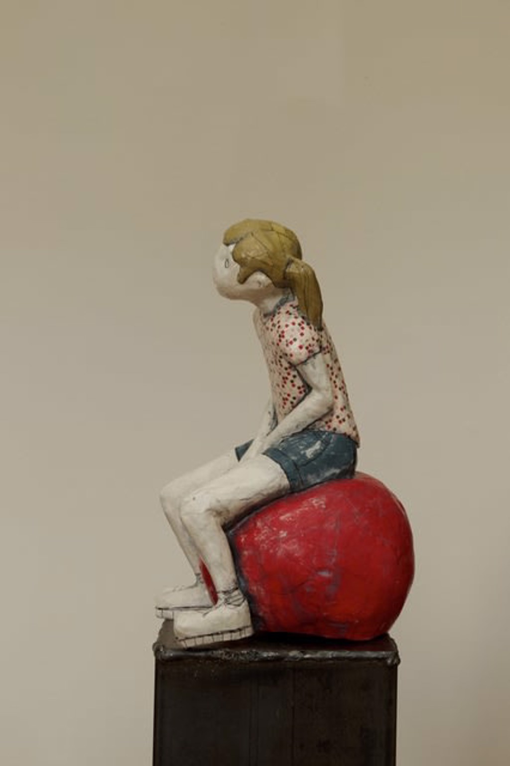 On A Red Ball IV by Silvia Trappa
