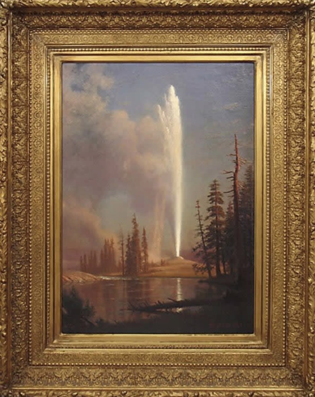 OLD FAITHFUL by Albert Bierstadt [1830-1902] | Montana Trails Gallery, image size:1024x1290