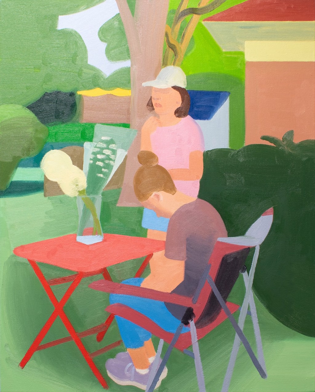 Outside at the Red Table by Benjamin Frederick
