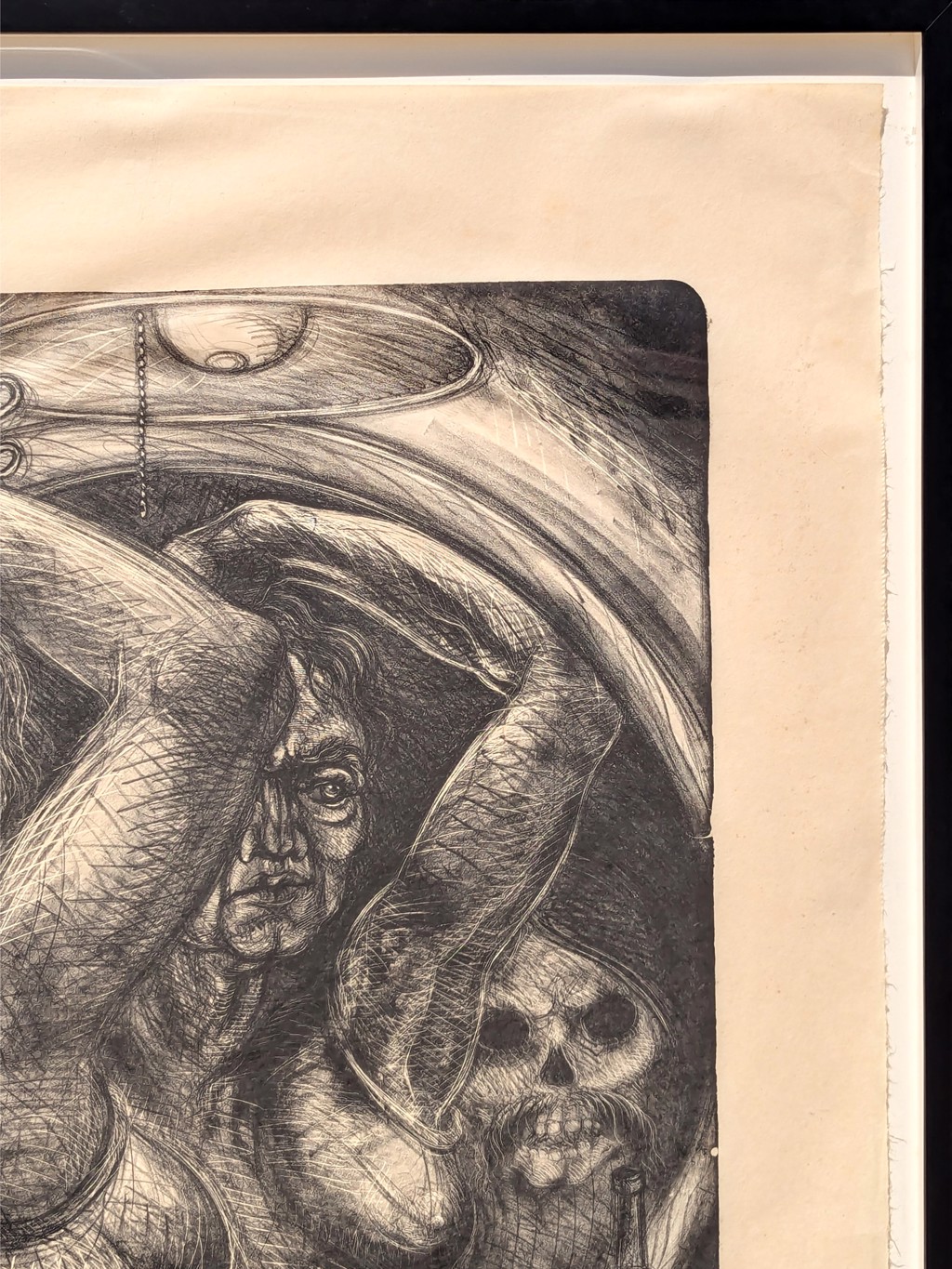 "Abuela" Modern Black and White Figurative Nude Lithograph Ed 5/100 by Luis Jimenez