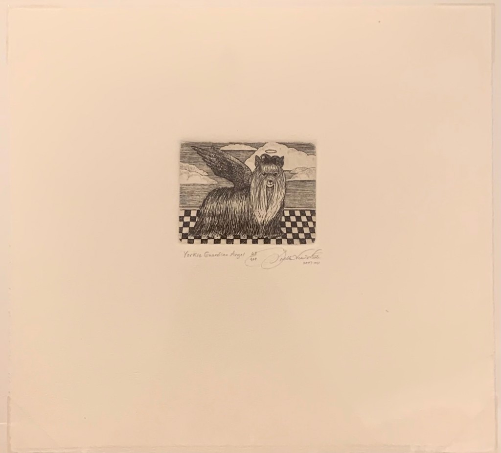 Yorkie Guardian Angel 63/300 by Louellen Vernon White