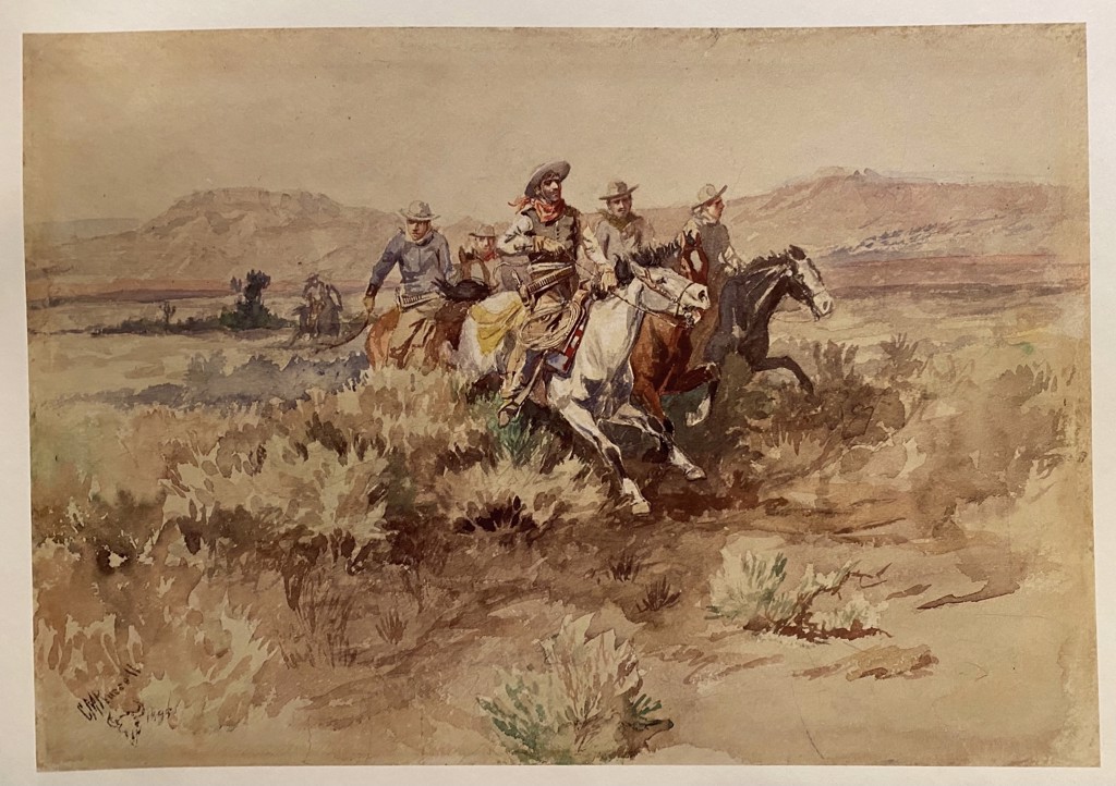 Scouting for New Range by Charles M. Russell [1864-1926]