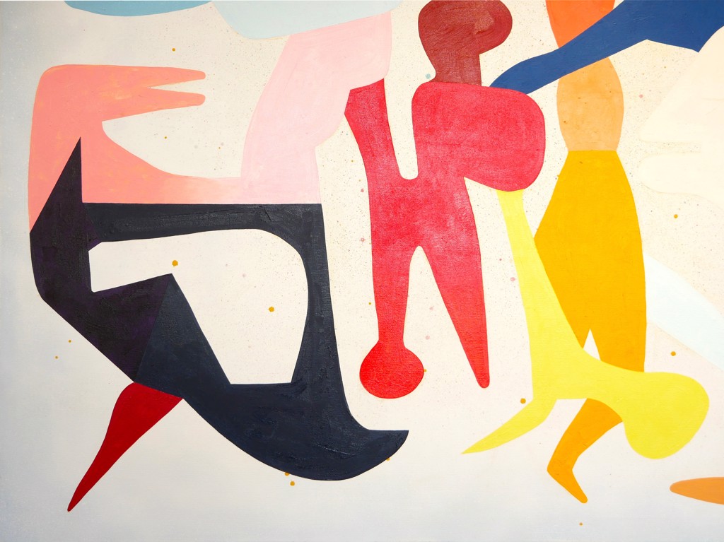 "Social" Colorful Pastel Contemporary Abstract Painting by Peter Healy