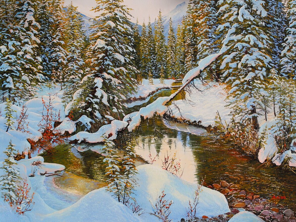 Winter's Quiet Reflection by ANDREW KISS