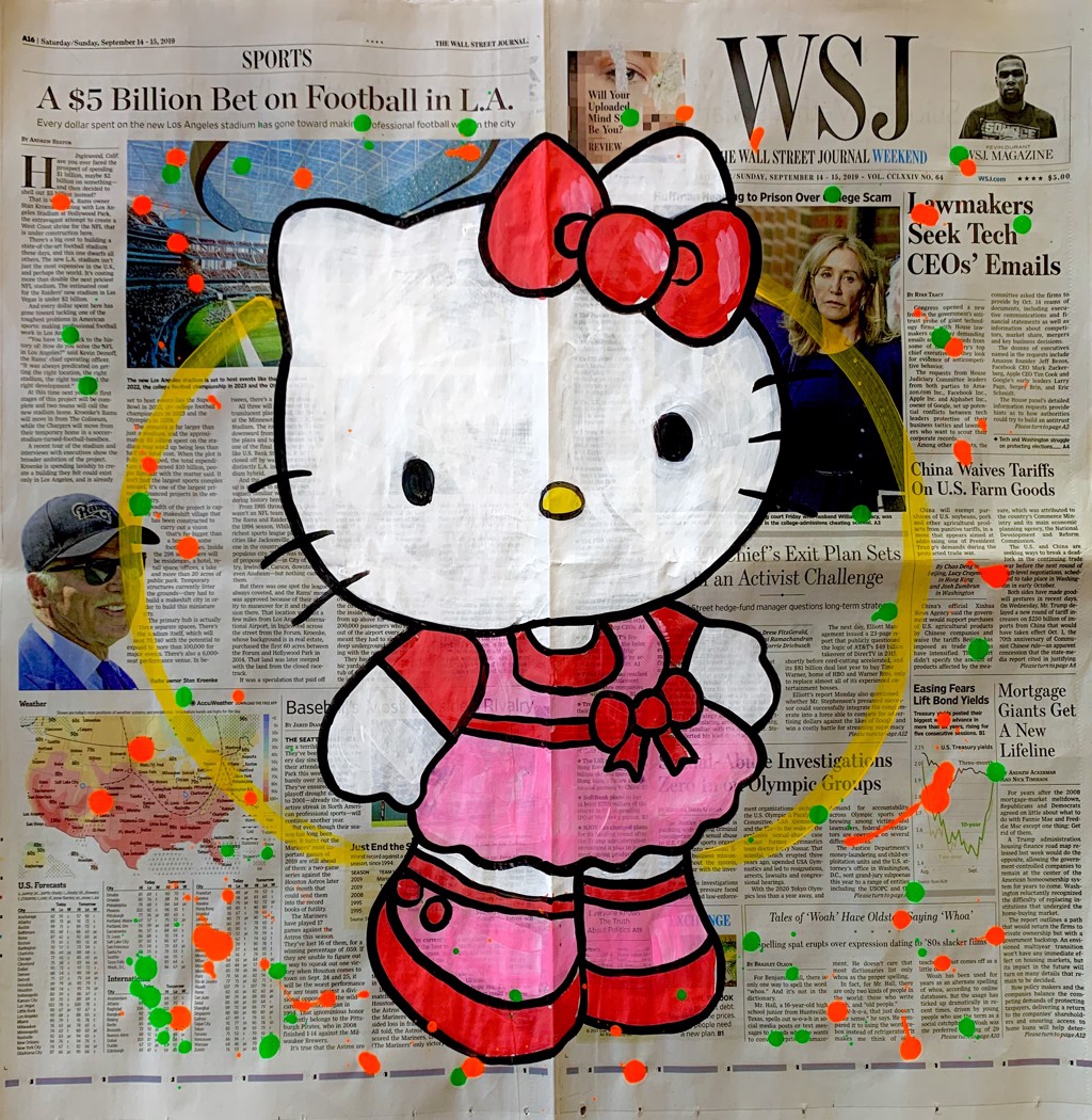 WSJ Series Hello Kitty in Pink by WSJ Series on Newspaper by Elena