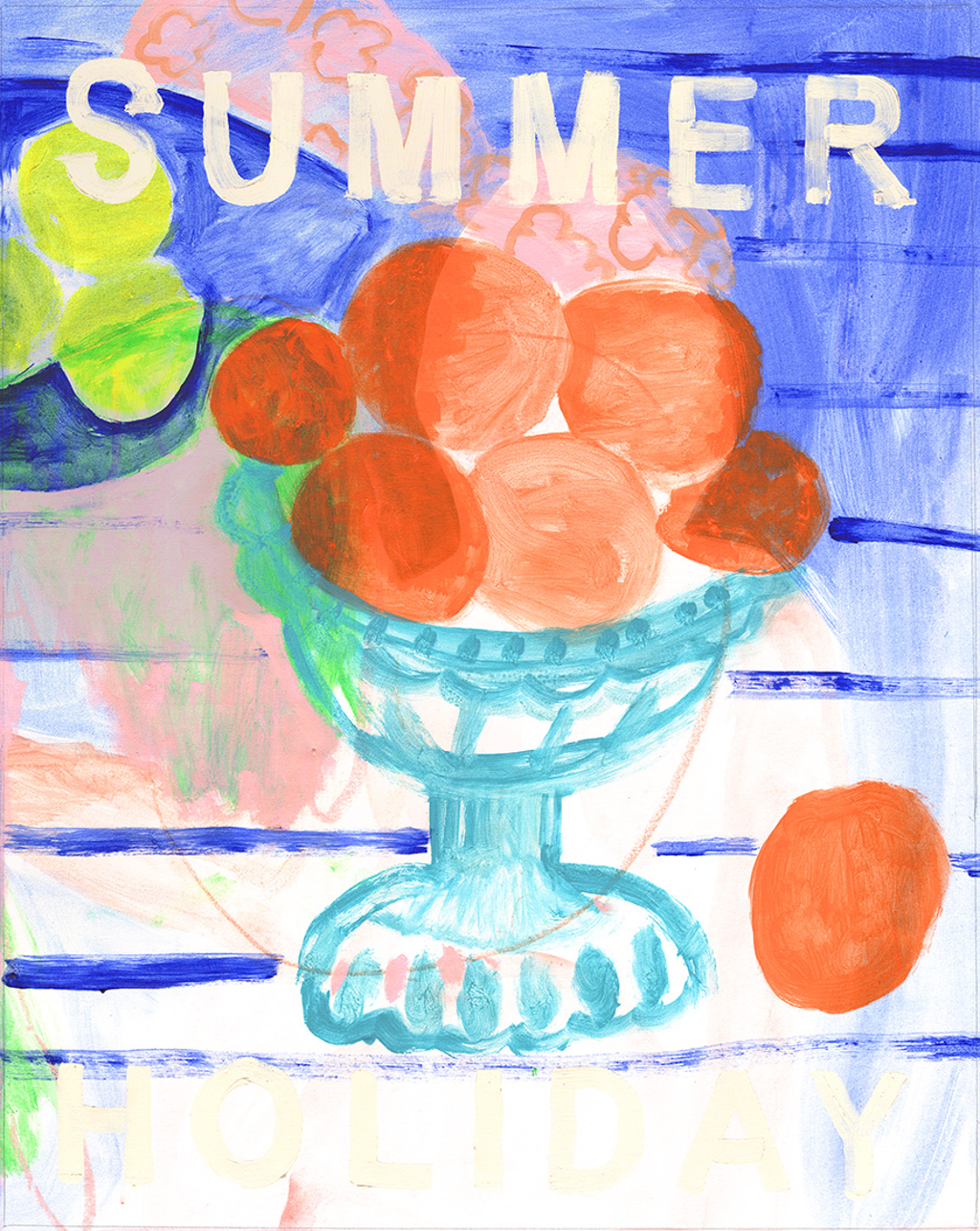 SUMMER HOLIDAY STILL LIFE NO. 2 (BIG BOWL OF ORANGES) by Anne