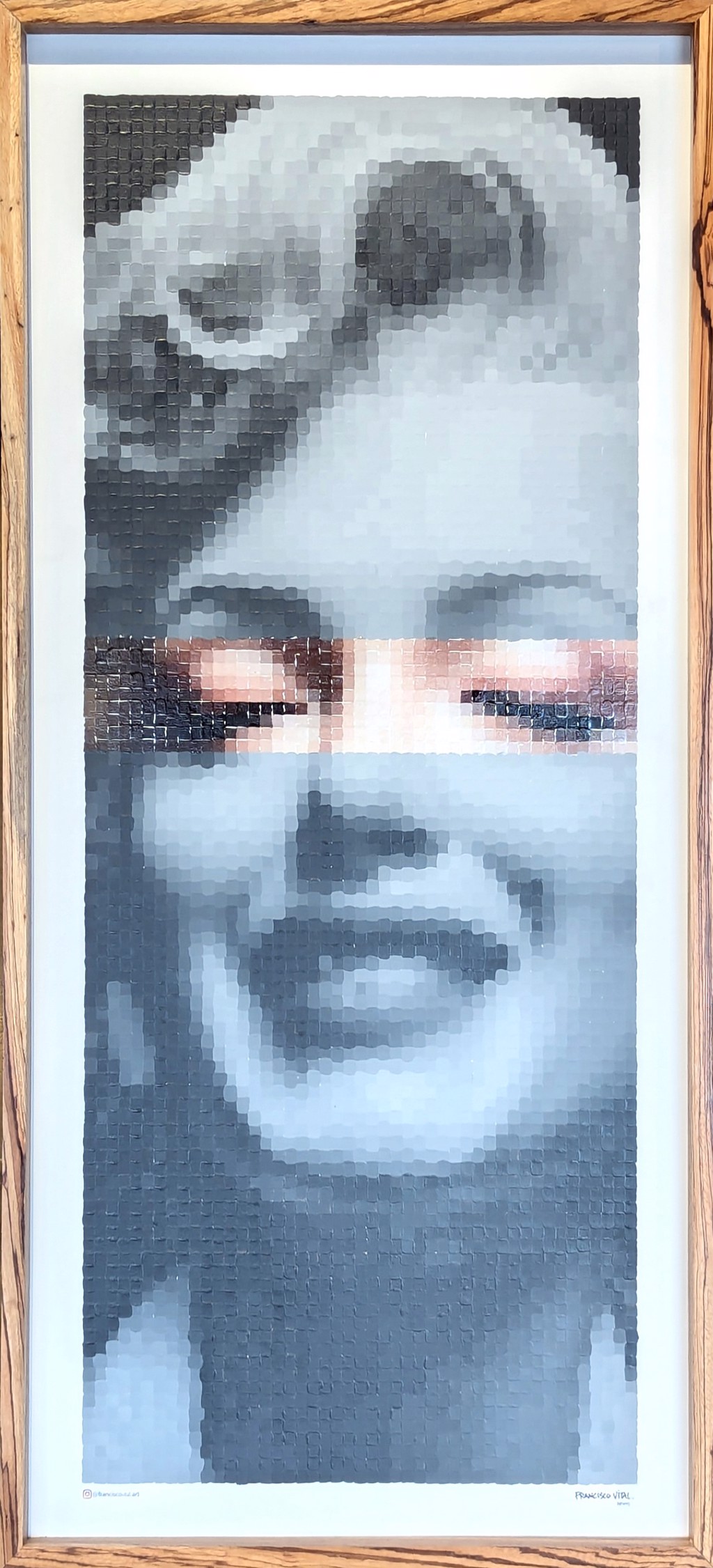"Marilyn Monroe Smile" Contemporary Pop Art Inspired Pixelated Portrait Painting by Francisco Vital