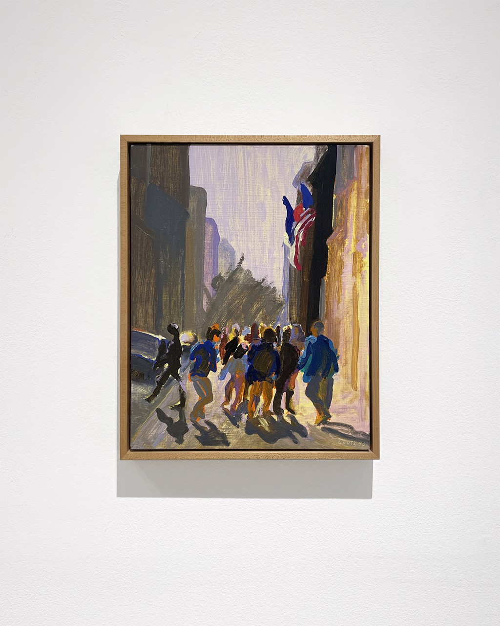 Midtown Street, Flags Blue by William Clutz | Carrie Haddad Gallery