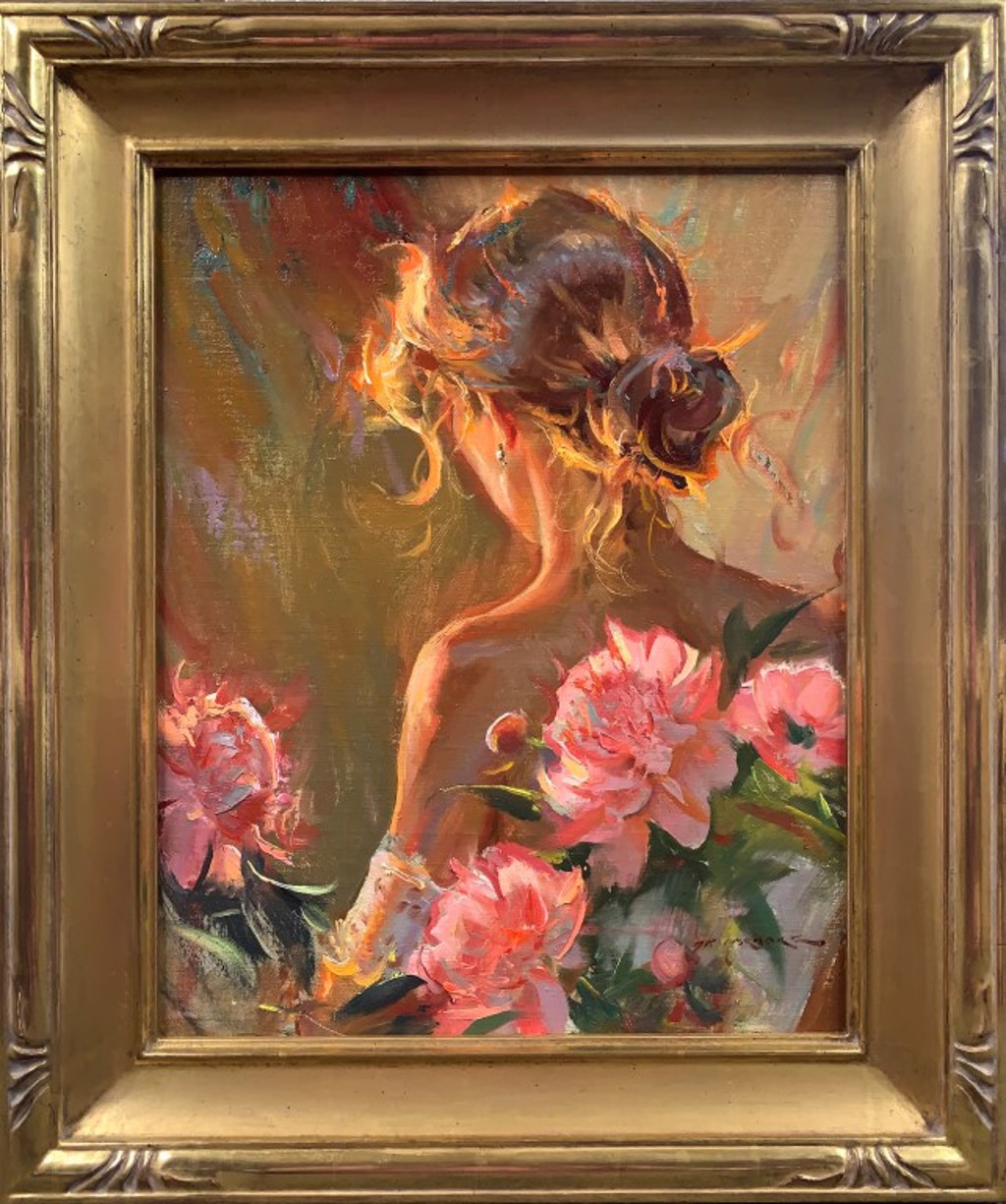 ダン.ゲァハルツ Peonies and Gold by Daniel F. Gerhartz | InSight Gallery