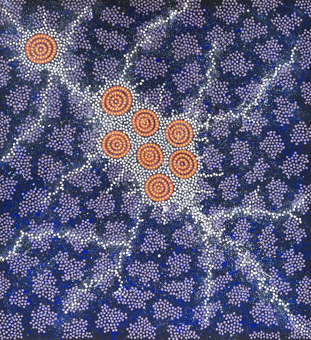 Milky Way, Seven Sisters Dreaming by Michelle Possum Nungurrayi