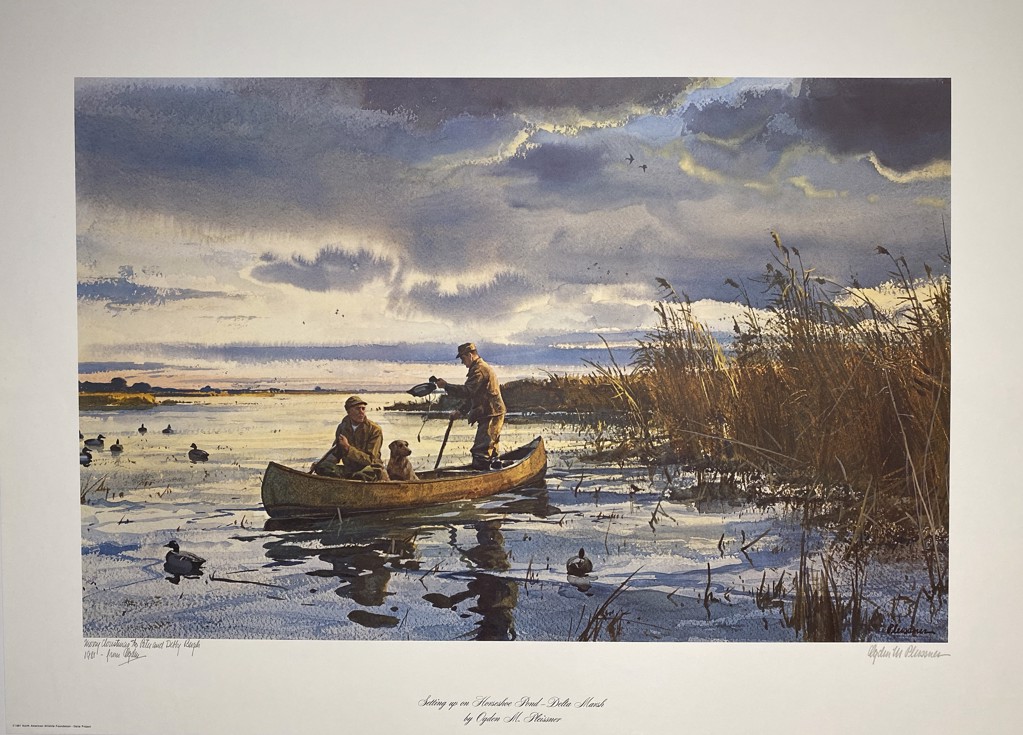 Setting Up on Horseshoe Pond by Ogden M. Pleissner