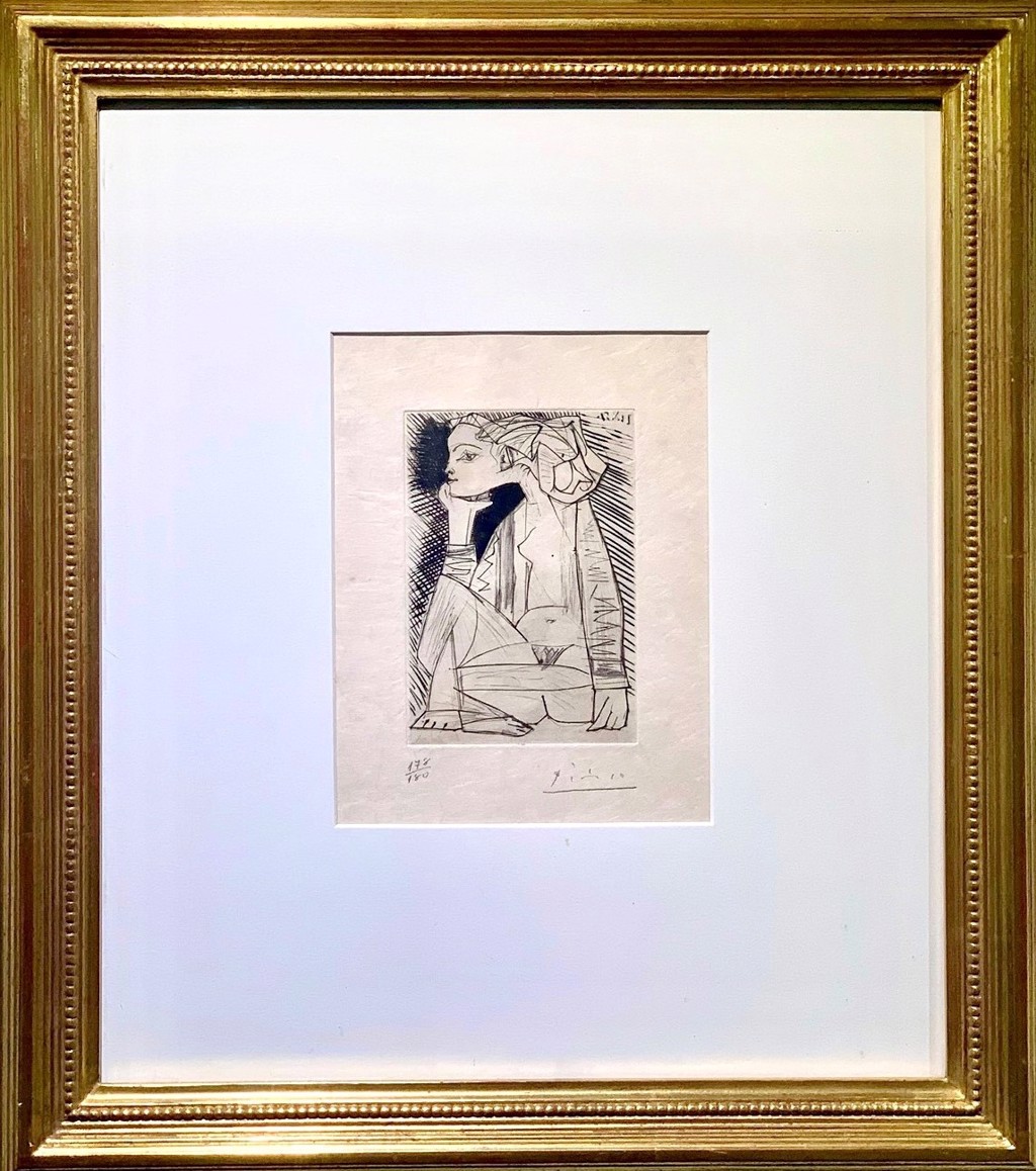 Femme assise en tailleur: Geneviève Laporte by Pablo Picasso