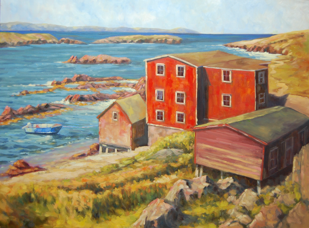 Red Cliff - Up from Bonavista Bay by MICHAEL KILBURN