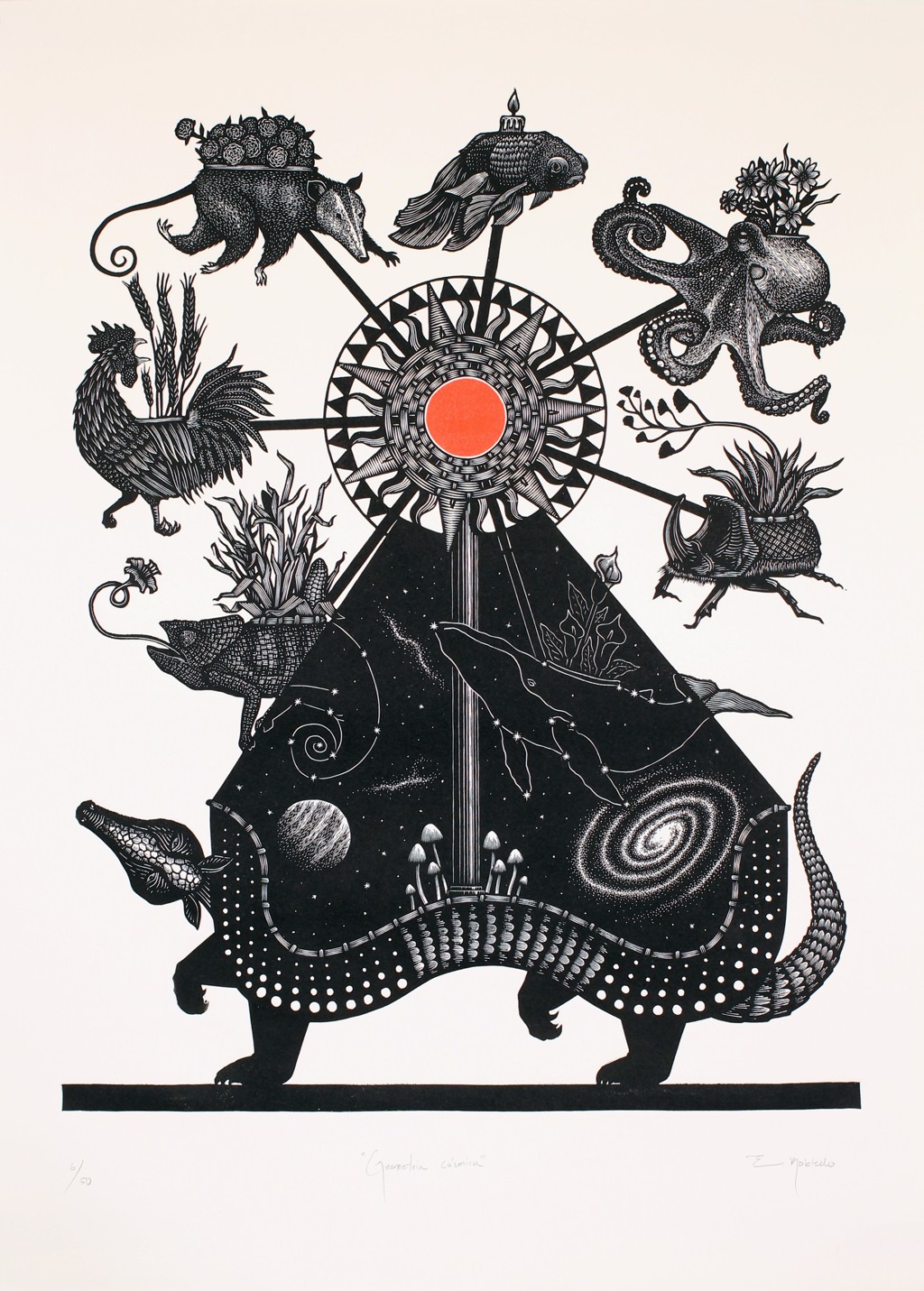 Geometría Cósmica by Eduardo Robledo | Hecho a Mano, image size:1024x1431