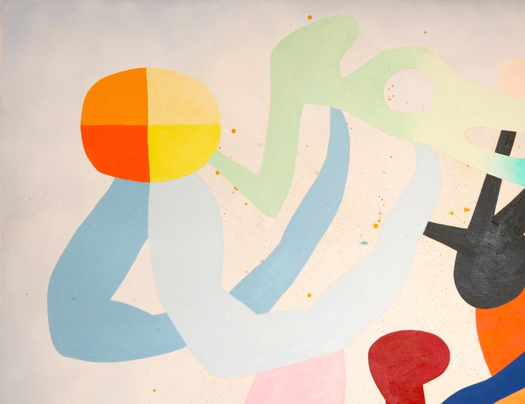 "Social" Colorful Pastel Contemporary Abstract Painting by Peter Healy