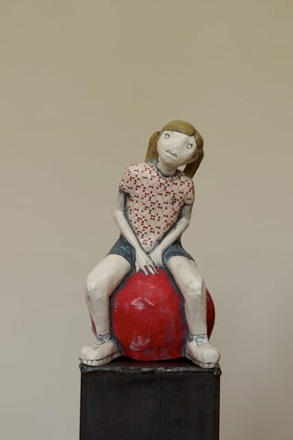 On A Red Ball IV by Silvia Trappa