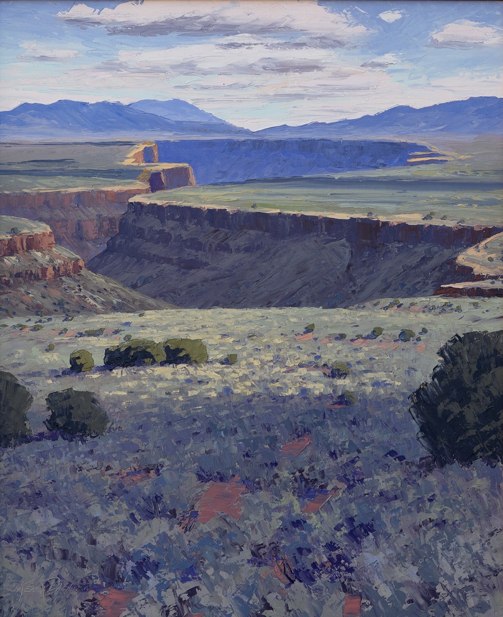 Taos Gorge with Shadows by Ken Daggett