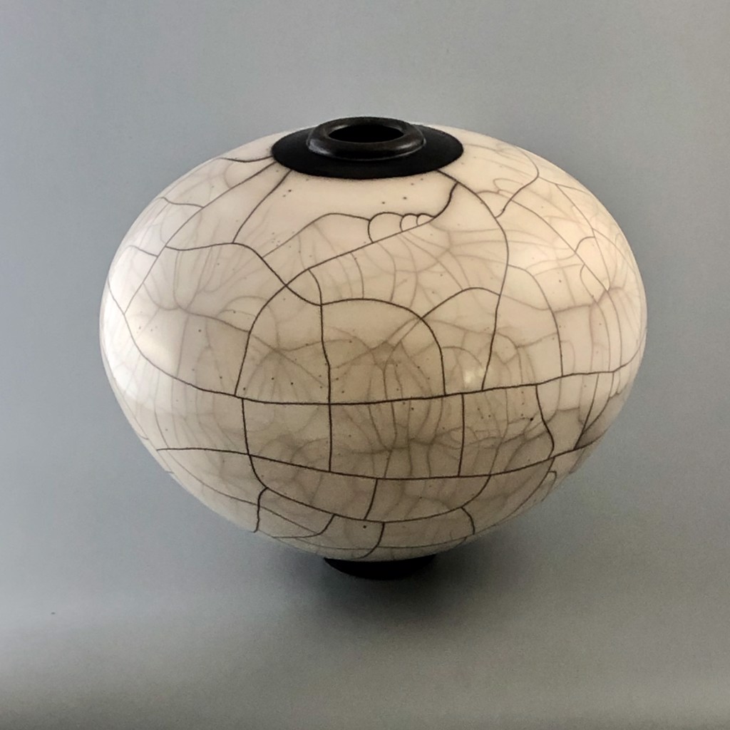 Naked Raku Vase Burnished by Jim Wylder | Eutectic Gallery