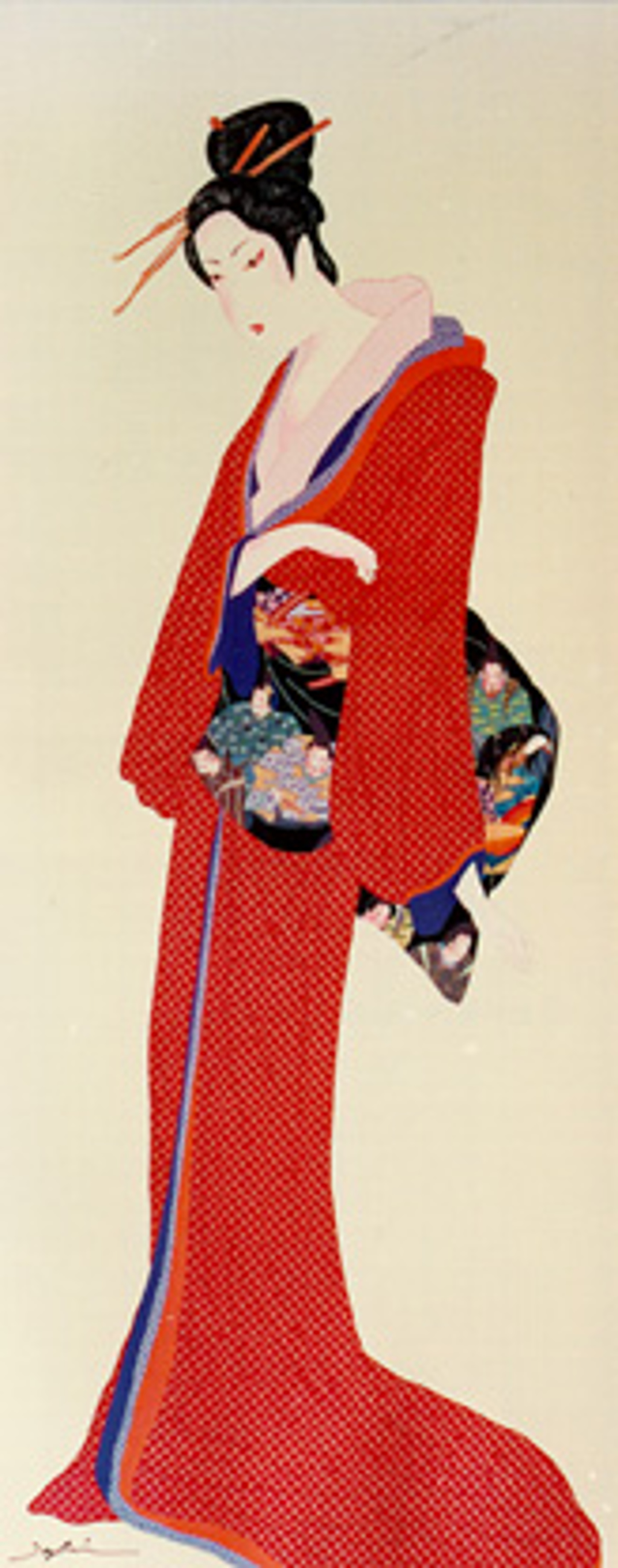AISHITERU HAGUSHITE. ポップアート Red Lady Of The 36 Poets by Hisashi Otsuka | Lahaina Galleries