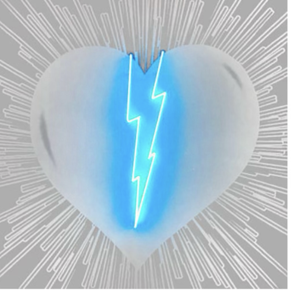 Lighting Heart- BLUE by Rubem Robierb
