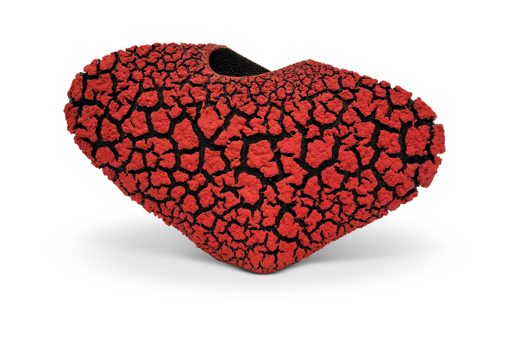 Red "Patagonia" Envelope Vase by Randy O'Brien