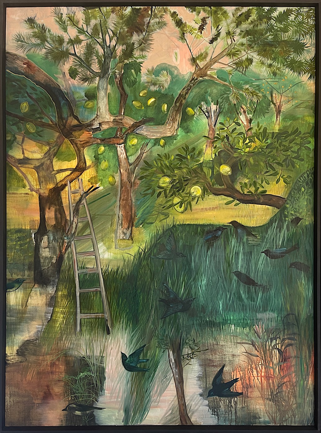 絵（でかすぎる）|  Diane Romanello Lemon Grove | An Italian Topiary diptych by Diane Kilgore Condon