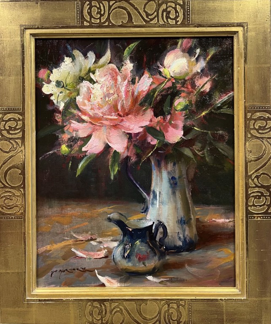 ダン.ゲァハルツ Peonies and Cobalt by Daniel F. Gerhartz | InSight Gallery