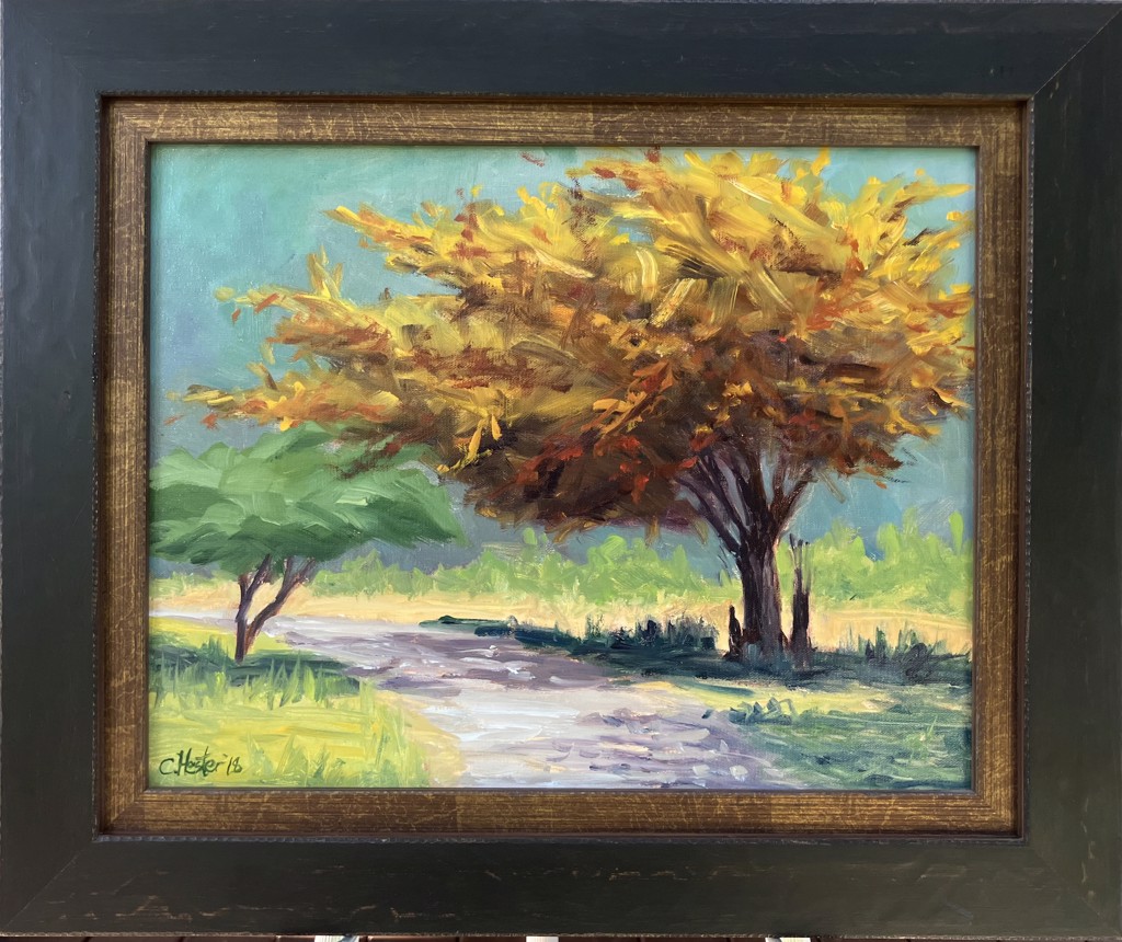 Flamboyant Yellow Tree by Coleen Hester | Red House Gallery & Studios