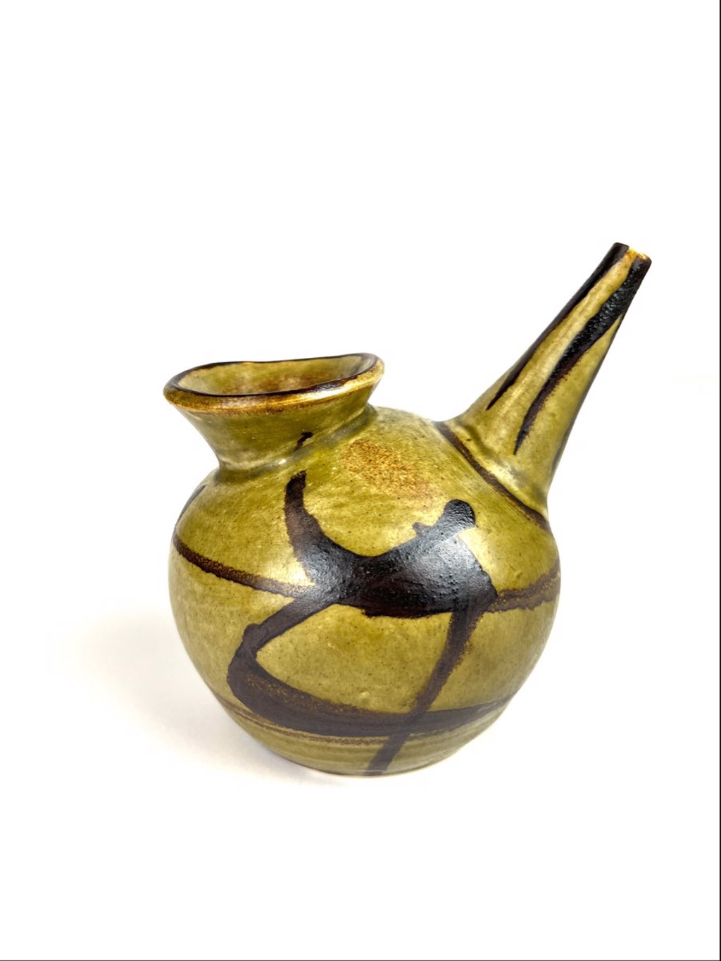Thrown Bulbous Watering Vessel by Mary Lynn Portera