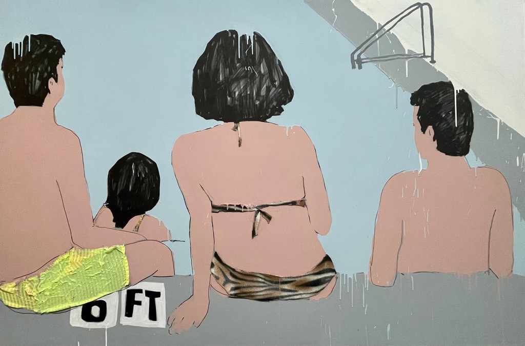 Noon at the Pool by Hermes Berrio