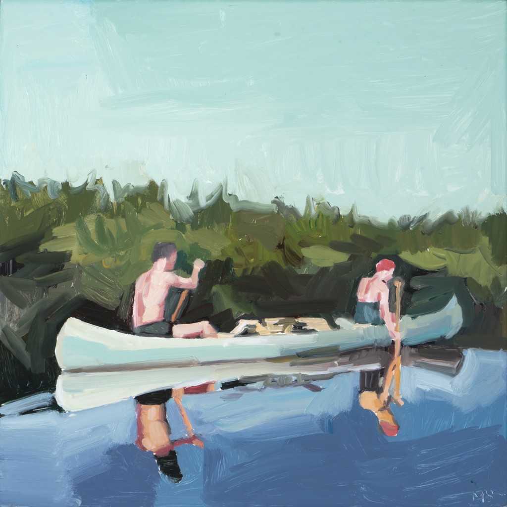 Canoe Couple (color) by Mary Sinner