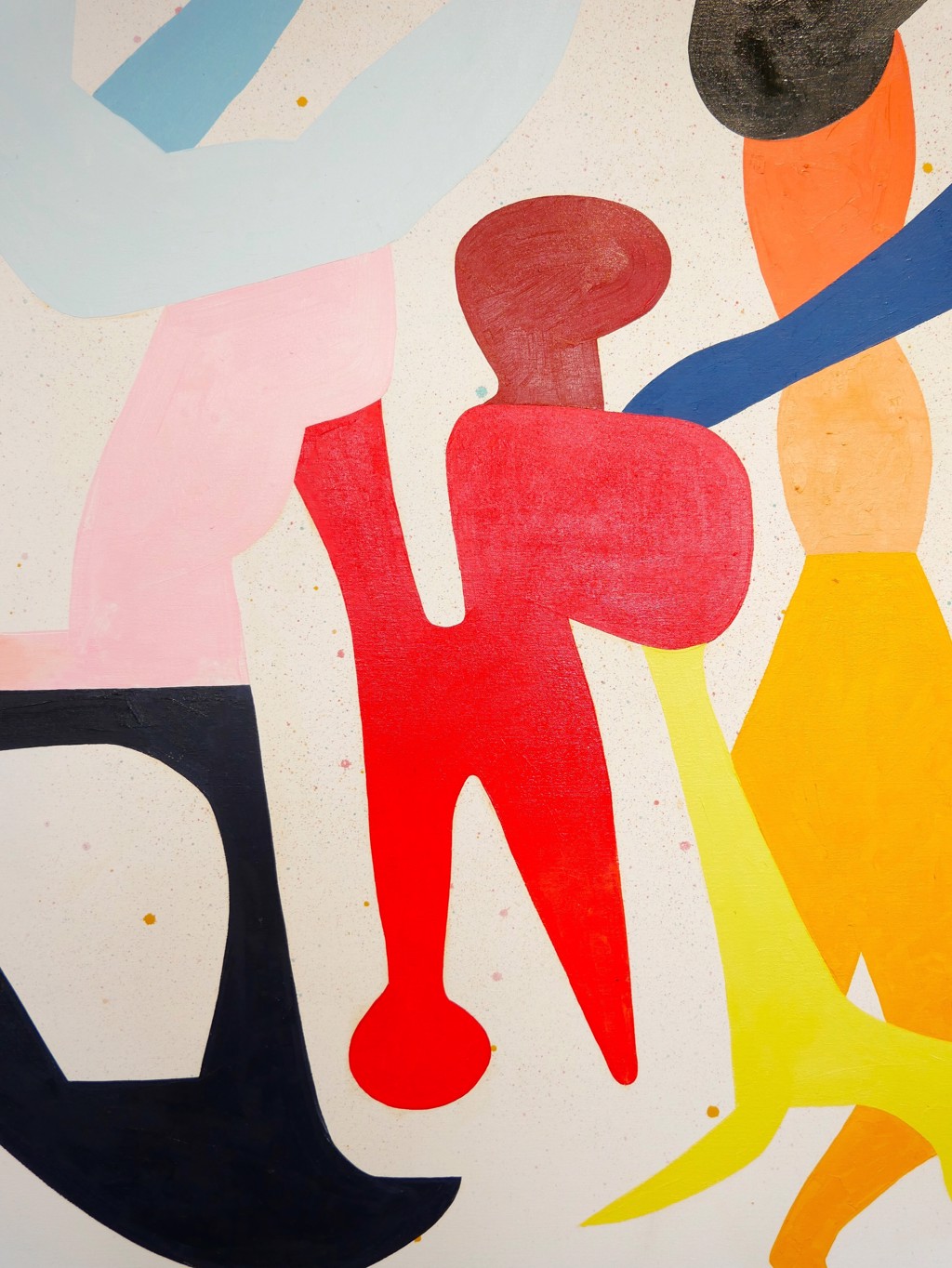 "Social" Colorful Pastel Contemporary Abstract Painting by Peter Healy