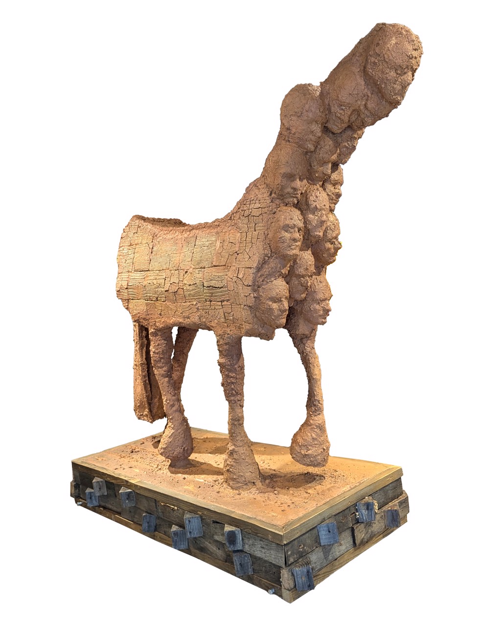 “Renacer” Contemporary Large Scale Mixed Media Surrealistic Horse Sculpture by Bernardo Infante