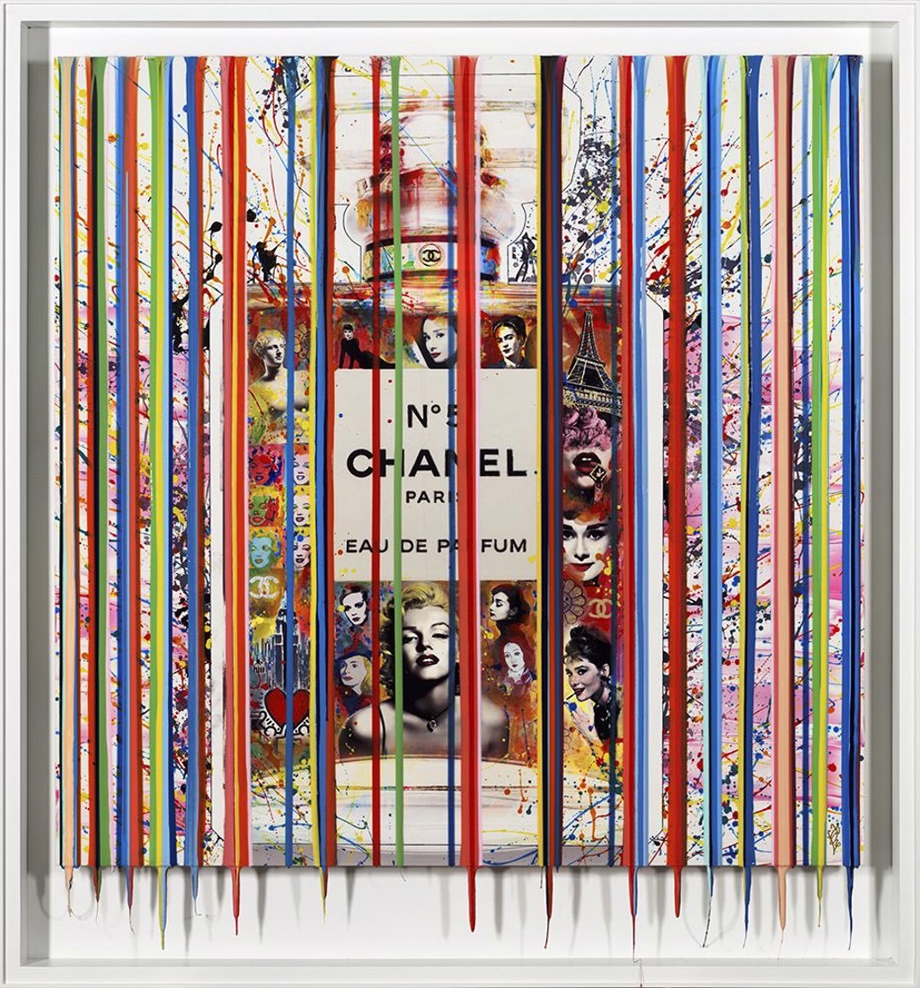 Chanel I (Commission), 2024 by Srinjoy — Framed Fine Art Composite, Acrylic, Silverleaf, Resin, and Pigment