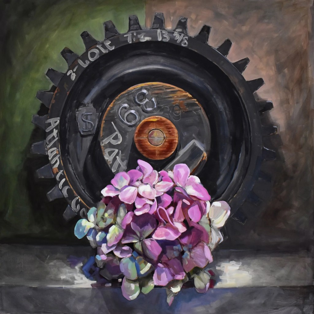 Gear And Hydrangea by Brian McClear