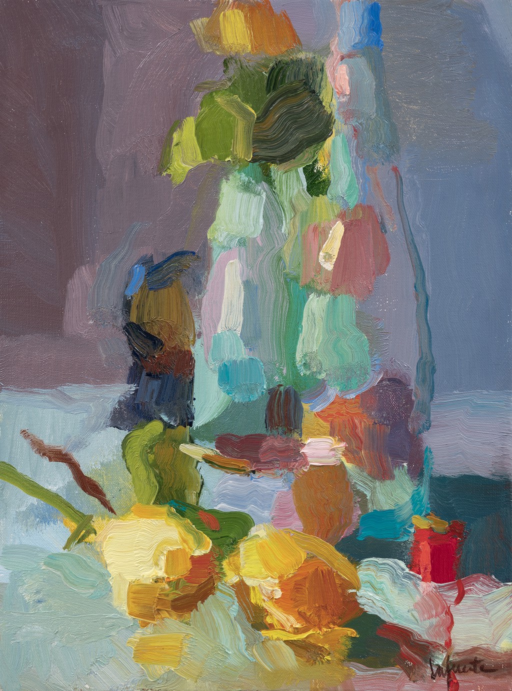 BOTTLES, ROSES AND RED THREAD by CHRISTINE LAFUENTE | CARVER HILL