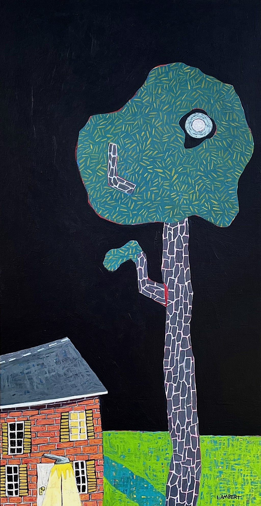 Moon in Pine -  Comet Street by David Lambert
