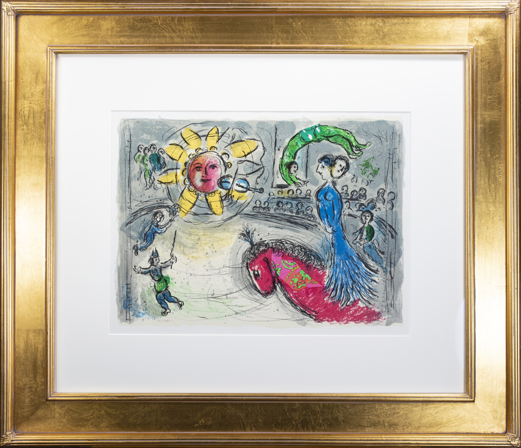 MARC CHAGALL、L'Ane rouge、海外版超希少レゾネ、新品額装付 rouge