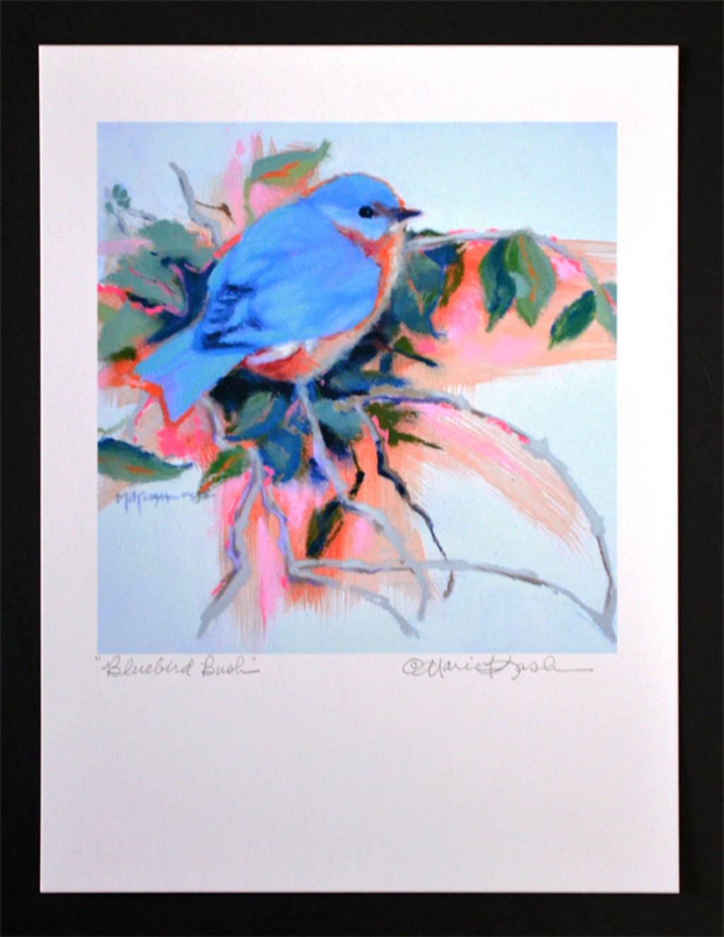Bluebird Bush by Marie Kash Weltzheimer