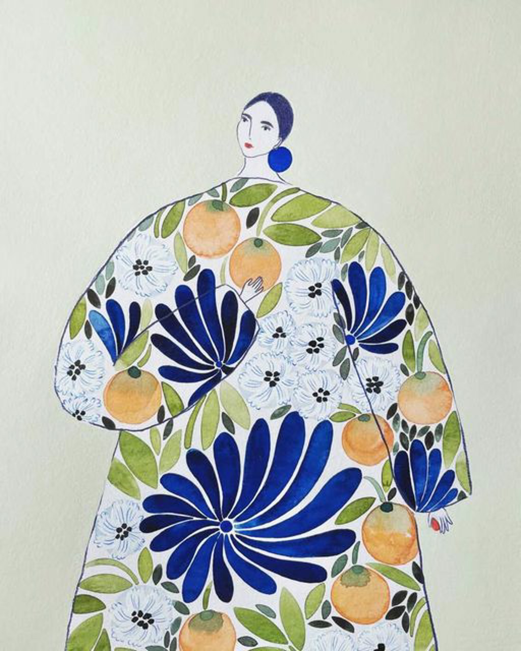 Orange Coat Lady by Anine Cecilie Iversen | Goetze Art & Design
