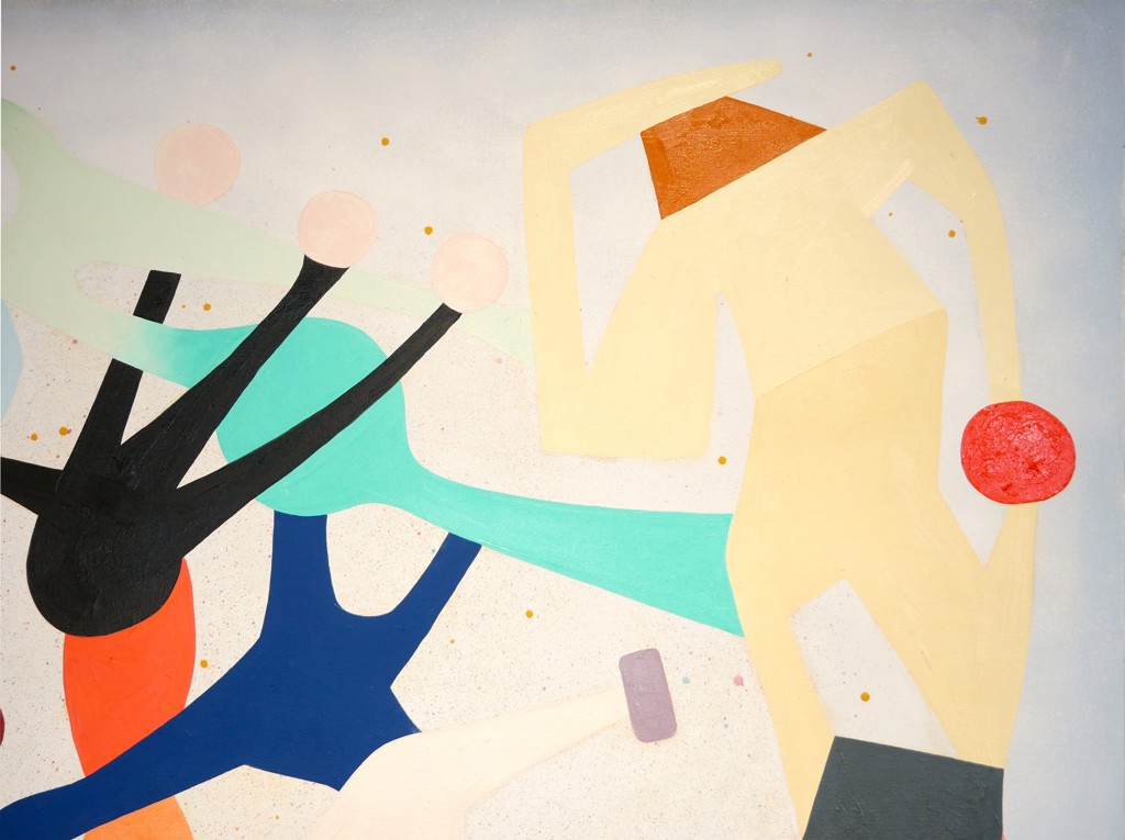 "Social" Colorful Pastel Contemporary Abstract Painting by Peter Healy