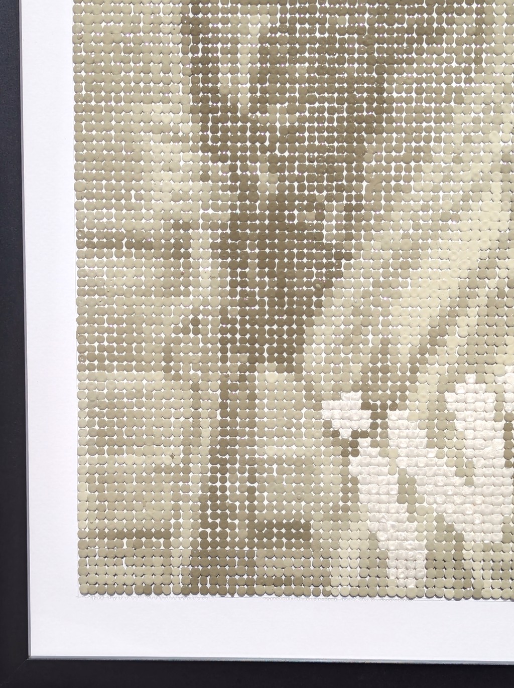 "Viva Zapata" Contemporary Black & Tan Mexican Revolutionary Pixelated Portrait by Francisco Vital