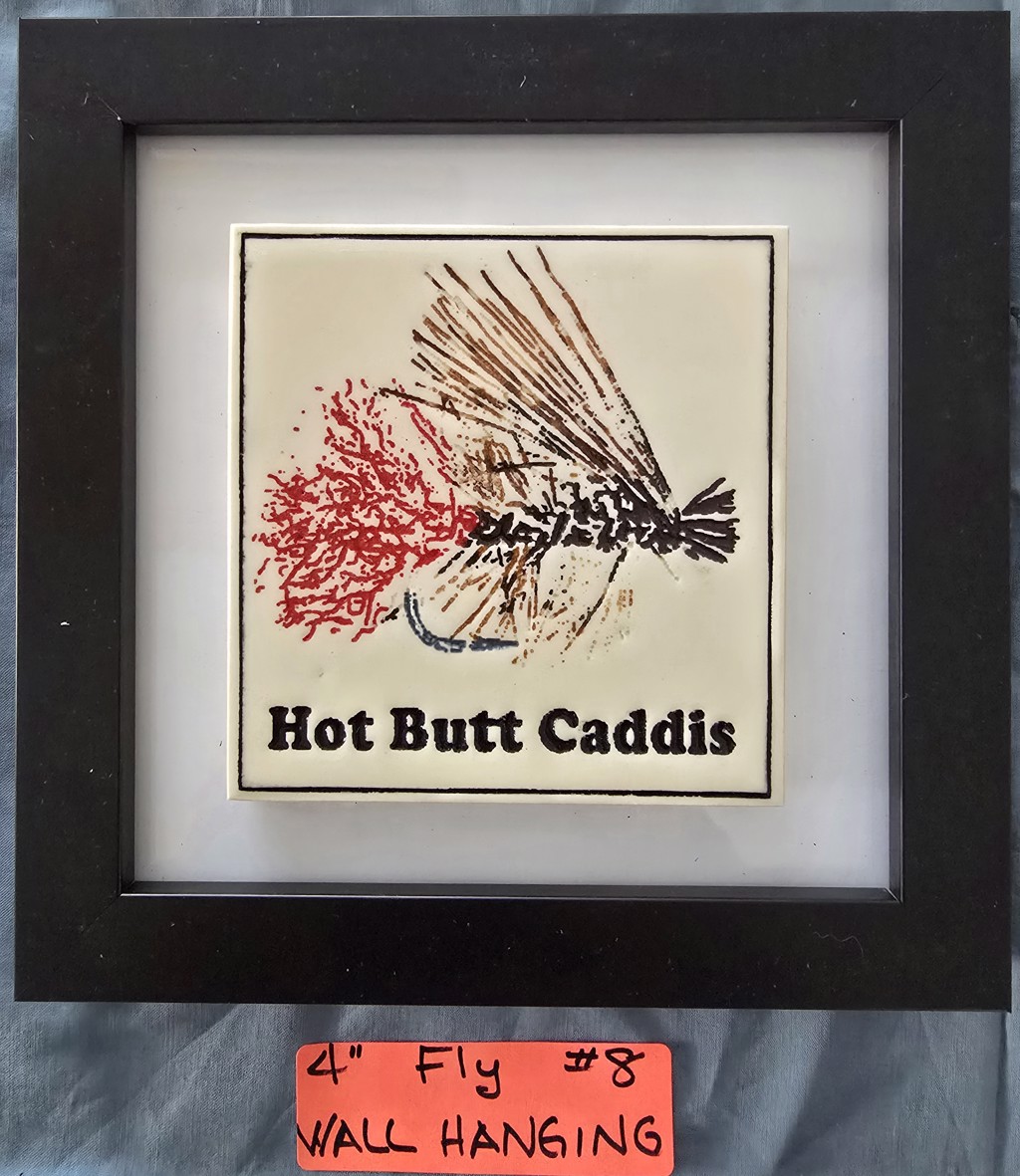 Fishing Fly #8_Framed Ceramic Tile by Bruce Lonnecker | BruceArtTiles